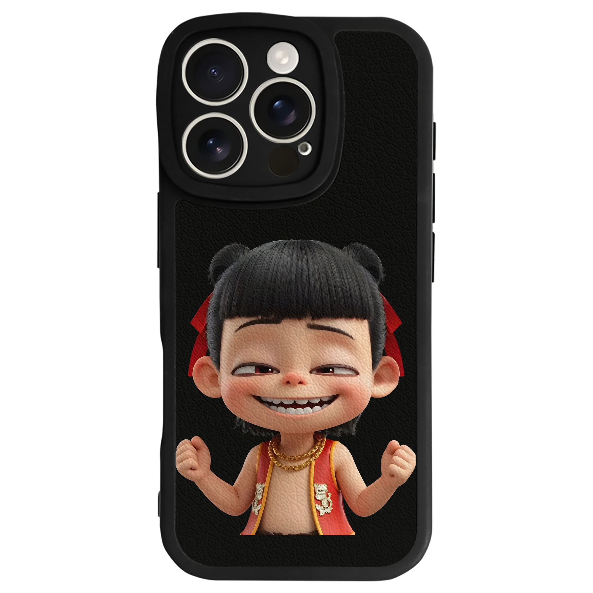 （画像用） Ne Zha 2 ナタ 魔童の大暴れ 【iPhone 16シリーズ対応】シリコンスマホケース（レザー調） 材質：シリコン